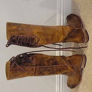 Freebird cyn distressed tall lace boot sz 7